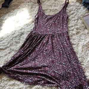 American Eagle Maroon Floral Dress